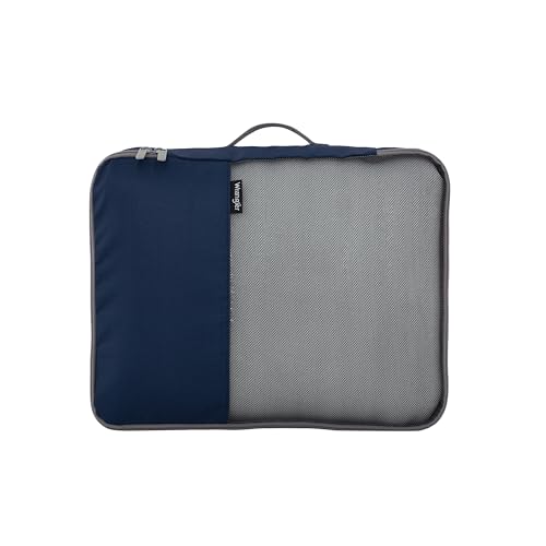 Image of Wrangler Trunk Spinner Suitcase Set, Poseidon Blue, 2 Luggage & 2 Packing Cubes