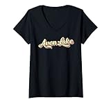 Photo Gallery donna avon lake tshirt retro art baseball caratteri vintage maglietta con collo a v Photo Gallery donna avon lake tshirt retro art baseball caratteri vintage maglietta con collo a v
