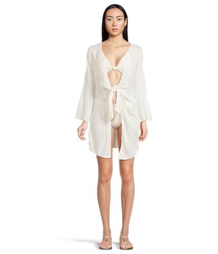 BECCA womens Tie Front Tunic, Casual, Beach Cover Ups for Women