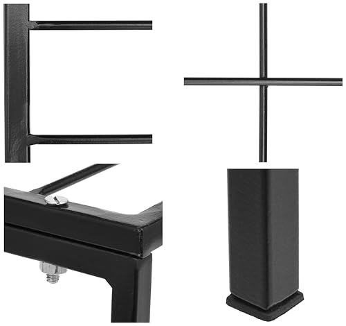 Image of Amazon Brand - Solimo Metal Plant Stand (Set of 4, Black) - Powder-Coated Iron, Heavy-Duty with Sturdy Legs, Corrosion-Resistant, Indoor & Outdoor Use, 20x60x20 cm, Holds up to 54 kg