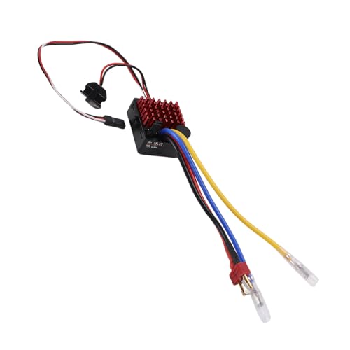 YWBL-WH 60A Brushed Electronic Speed Controller, ABS Aluminum Alloy, Adjustable Throttle for RC Cars Boats 540 550 750 Motors with 6V 3A BEC