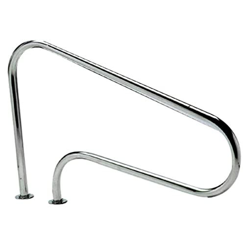 Pool Handrails Pool Hand Rail, Stainless Steel Easy Mount Hand Grab Rail, Swimming Pool Stair Rail for Inground Pool Entry with Blue Pool Rail Covers