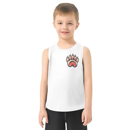 Boys Tank Top Shirts Cartoon Wolfs Paw Sleeveless T-Shirts Crew Neck for Kids Clothing Children2