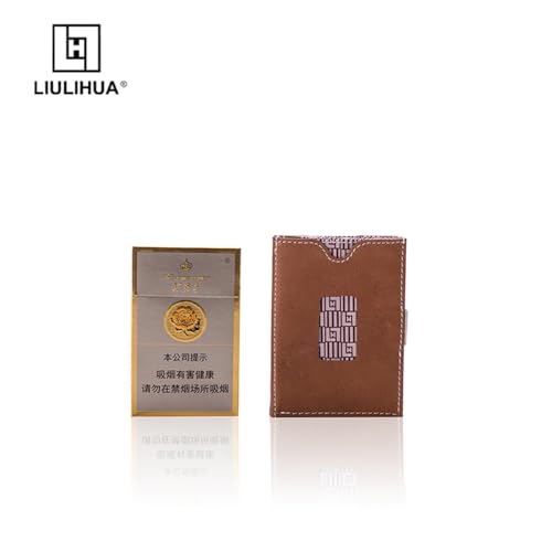 Image of LLH Leather Trifold Wallet - RFID Blocking with Stainless Steel Locking Clip Wallet, Minimalist Front Pocket RFID Blocking Credit Card Holder (Brown)