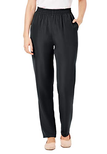 Woman Within Plus Size Petite Woven Pull-On Pants