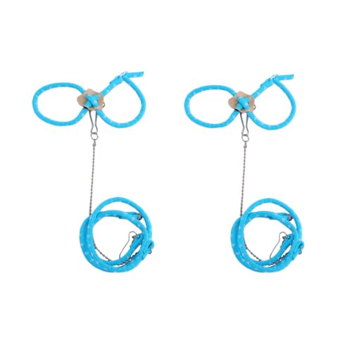 Pokinge 2pcs Criceto Guinzaglio Bella Regolabile Pet Criceto Imbracatura Corda Mouse Vest per Camminare Corda di Nylon Forniture per Animali Domestici Carino Piccolo Mouse Vest Criceto Guinzaglio