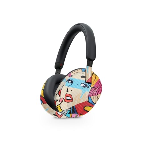 Image of MightySkins Carbon Fiber Skin Compatible with Sony WH-1000XM5 Headphones - Cartoon Mania | Protective, Durable Textured Carbon Fiber Finish | Easy to Apply