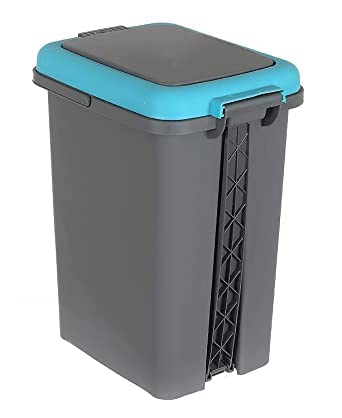ABS Plastic Press-Top Step-On Push & Pedal Dustbin Two Way open as Push Open & Pedal Open Door Lid For Home, Kitchen, Office & Bathroom Garbage with Lid (Multicolor) (6.5 Liter)-image-23