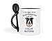 Tasse Kaffeetasse Kaffeebecher Becher mit Löffel - Border Collie Hund Hundemama - Spruch - Beidseitiger Druck