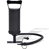 Bomba de Ar Manual para Infláveis com 3 Bicos Adaptáveis e Mangueira Flexível Ideal para Piscinas Colchões Boias Bolas Portátil Resistente Prática Leve Compacta Fácil de Usar 30cm Alta Pressão