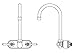 Chicago Faucet 521-GN2AE3ABCP Hot and Cold Water Sink Faucet