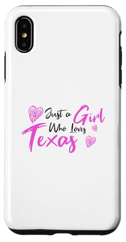 Pink Just a Girl who loves Texas, Cute Texas Girls �X�}�z�P�[�X iPhone XS Max �p