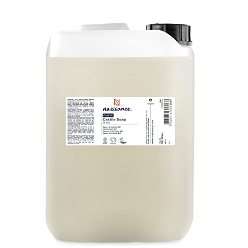 Naissance Jabón natural de Castilla BIO líquido (No. 407) 5 litros (5000 ml) – Vegano, sin perfumes ni sulfatos