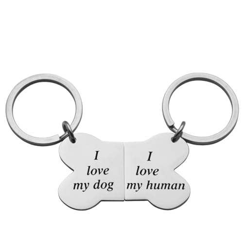Porte-clés en forme d'os Eilygen Best Friends pour duo inséparable