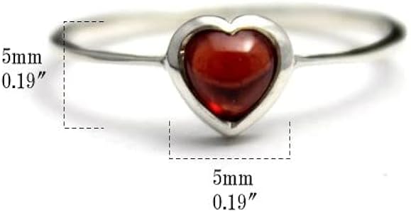 Amazon | ハート リング 指輪 ガーネット レディース ピンキーリング Amazon | ハート リング 指輪 ガーネット レディース ピンキーリング