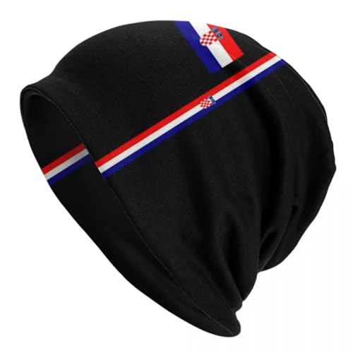 Bonnet tricoté Croatie chaud et coupe-vent pour homme et femme