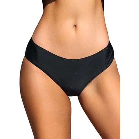 SHEKINI Womens Retro Medium Waisted Swim Briefs Cover