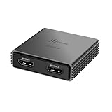 j5create 8K HDMI 2.1 2‑Way Splitter – Mirror One HDMI Source to Two Displays | Supports 8K, 4K, 1440p | HDR10+/Dolby Vision/VRR/FreeSync/G-Sync Compatible | for Game Consoles, PC, Laptop (JDSH812)