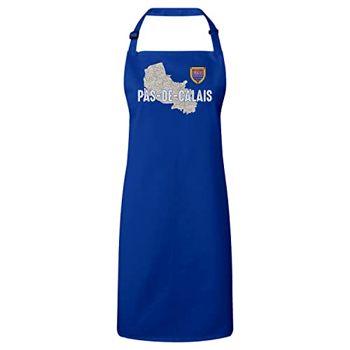 Tablier cuisine premium bleu motif historique Pas de Calais 62 Arras