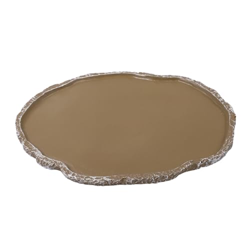 UEETEK Haustiere Fütterung Platte Reptil Fütterung Schüssel Vivarium Lebensmittel Wasser Dish Harz Schüssel für Schildkröte Gecko Schlange Haustier Zucht Tray