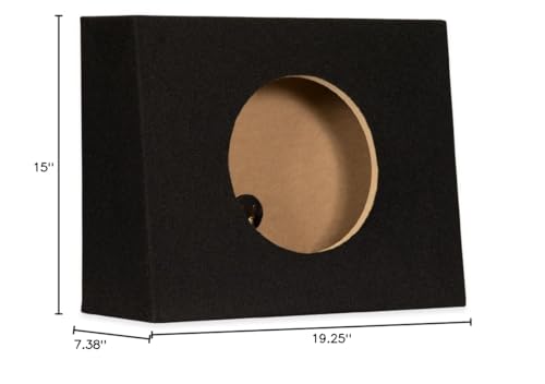 Sycho Sound New Single Car Truck Wedge Black Subwoofer Box Sealed Enclosure for 10-Inch Woofer 10F