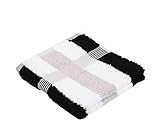 Streichelweiche Oberfläche dank 100% Baumwolle, Hohe Saugfähigkeit durch dichtes Grundgewebe (550 g/m²), Elegante Streifen-Webbordüre, Optimale Befestigung dank eingenähtem Aufhänger