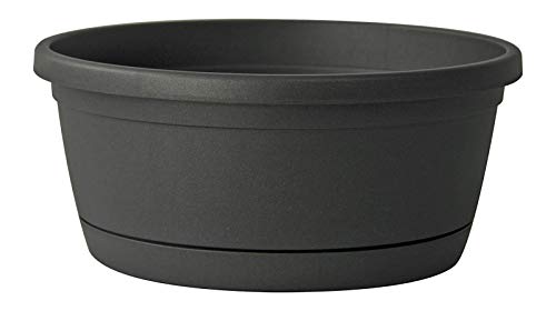 Euro 3 Plast Pflanzschale Libis inkl. Untersetzer, anthrazit