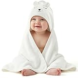 Baby Towel with Hood, Premium Ultra Soft Baby Towels Newborn, Cute & Unique Animal Baby Bath Towel, Highly Absorbent Infants & Toddlers Baby Hooded Towel Gift for Baby Boys & Girls, Closed Eyes Bear