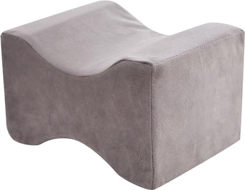 Side Sleeper Leg Pillow - Knee Pillow for Back Pain Relief, Sciatica, Hip and Joint Pain, Pregnancy, Arthritis, Leg Elevation - Leg Positioner Pillows Wedge Contour