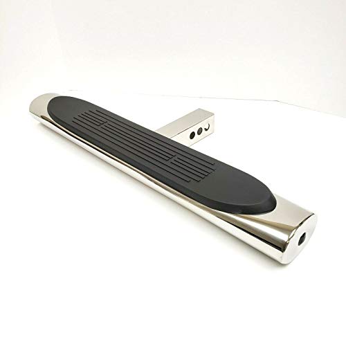 Ubrand 28" Length X 3 Height X 4 Width Towing Hitch Step Bar 2" Receiver Chrome 4" Oval Straight Universal Truck Trailer Rear Bumper Guard #TOP3