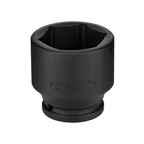 Image of JETECH 3 /4 inch Drive 50mm Standard Impact Socket, 6-Point Metric Impact Socket, Heat-Treated Chrome Molybdenum (Cr-Mo) Alloy Steel, Heavy-Duty for Industrial & Truck Applications