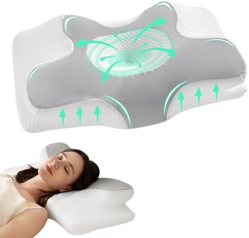 Homyrium Orthopaedic Pillow with Memory Foam, Anti-Snoring Pillow...