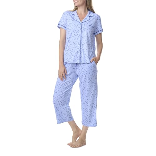 Image of Karen Neuburger Women's Short Sleeve Girlfriend Capri Pajama Set