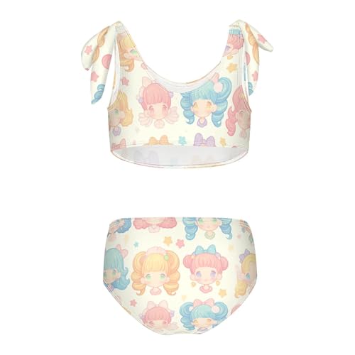 KLL Cute Cute Fairy Girls 2 Piece Bikini Sets Quick-Dry Swimsuits Swimming Suits Adjustable Shoulder Strap2