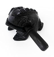 Guiro Percussion Instruments Wooden Frog 3 Pieces Set of 3 Natural Wood Güiro Frog Black Green Wood Carving — image 8