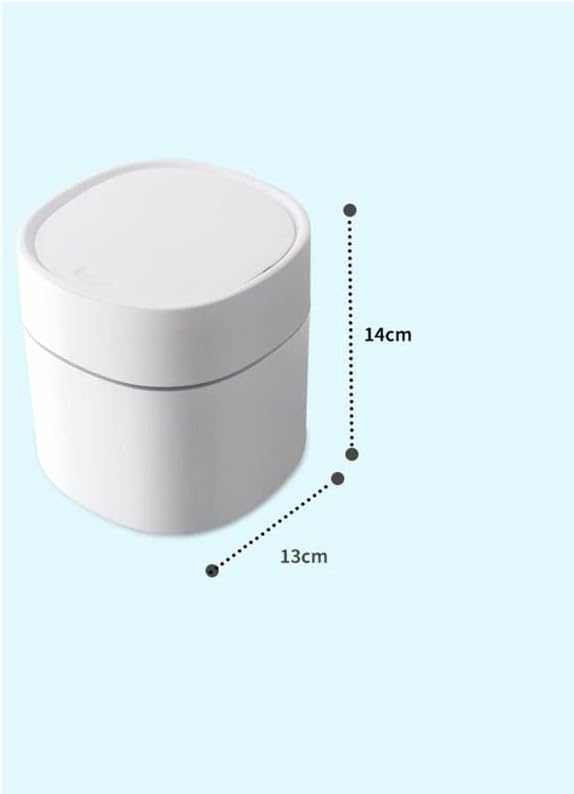 JSEIAJB Bins Desktop Garbage Basket Home Table Plastic Trash Can Office Supplies Dustbins Sundries Barrel Box(E) image 4