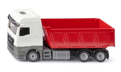 Siku 3518, Man Muldenkipper, 1:50, Metall/Kunststoff, Rot/Weiß, Spielzeug-LKW für Kinder, Kippbare Mulde, Robustes Design