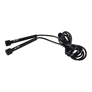 DE JURE FITNESS Adjustable Slim Shape Weight Loss Ball Pencil Speed Skipping Rope (Black)