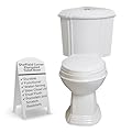 Renovators Supply Sheffield Corner Elongated Toilet Bowl - Heavy Duty 2-Piece Oval Toilet in White - Dual Flush with Slow Close Toilet Seat - Grade A, Porcelain Scratch and Stain Resistant