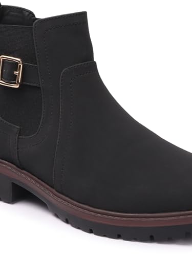 Image of Carlton London Men's Comfortable Chelsea Boot with Buckle