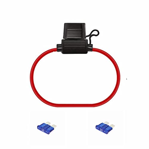 Movilideas 1 Portafusible para Coche Aereo Resistente al Agua Portafusibles con 2 Fusibles de 15 amp.