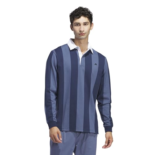 adidas Mens Go-to Long Sleeve Rugby Polo Shirt