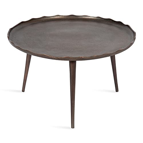 Kate And Laurel Alessia Round Coffee Table, 25X25X15, Bronze #TOP3