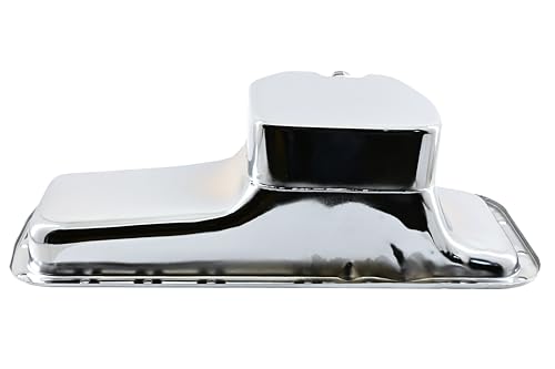 Image of Steel Racing Oil Pan Fits 1967-87 Chrysler /Mopar BB 361-383-400-440 & Hemi 426 - 7 Qt Capacity - Chrome Finish