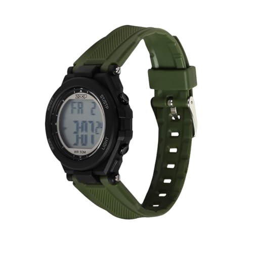 Image of Zoop Digital Watch with Black Case, Digital Dial & Green Strap for Boys Kids, from House of Titan - 16047PP04