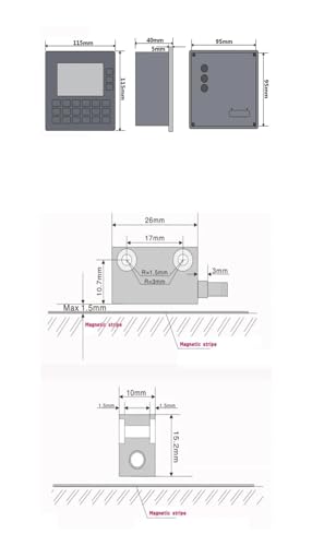 High Precision 3 Axis Digital Readout DRO 5.7 pulg miniatura 5