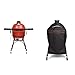 Kamado Joe® KJ23RH Classic I.™ 18-inch Portable Charcoal Grill in Red + Funda para barbacoa de carbón Kamado Joe® Clásico Joe en negro