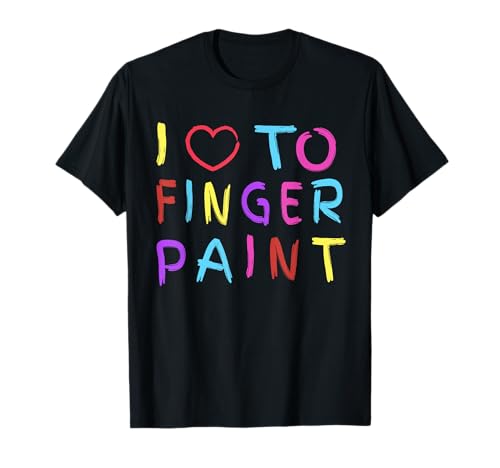 I Heart Love To Finger Paint I'm Paint Carino Coppia Valentine Maglietta