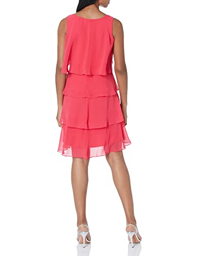 Image of S.L. Fashions Womens Tiered Cocktail Party Dress, Wedding Guest Gown (Petite and Regular Sizes)