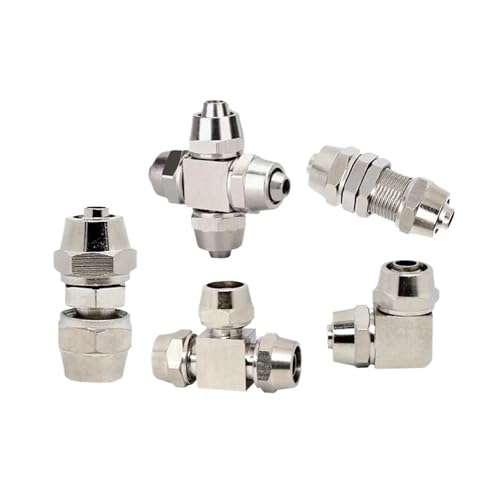 Conector rápido de aire neumático de cobre KLV KLE KLZA KLU for tubo de manguera de 4, 6, 8, 10, 12, 14 y 16 mm.(KLE,6MM)